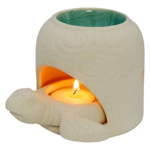 Ceramic Turtle Warmer and Essential Oil Burner - Picture 3 of 5